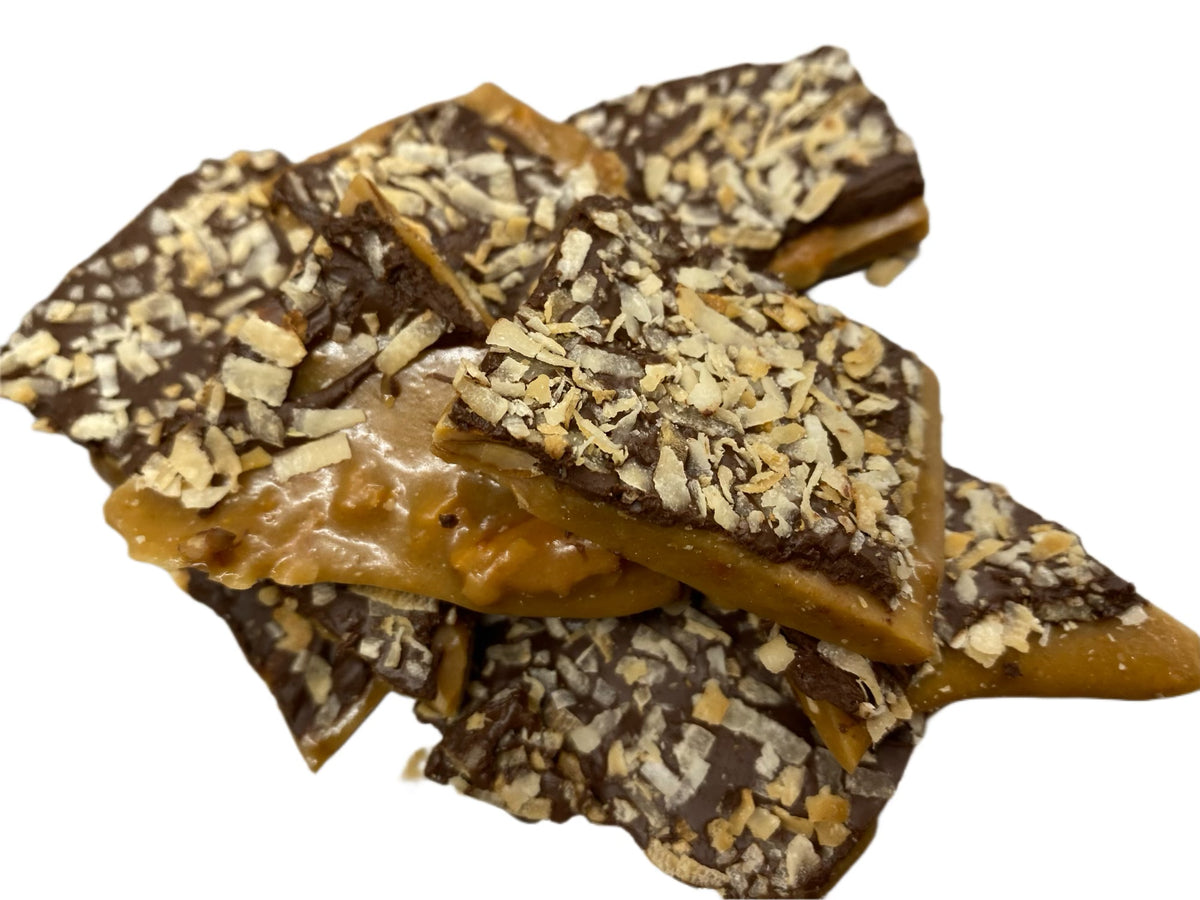 Dark Chocolate Coconut Almond Toffee Gift Bag McCall's Confections