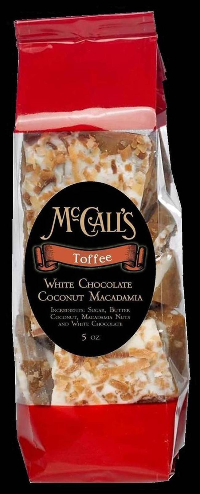White Chocolate Coconut Macadamia Toffee - Gift Bag